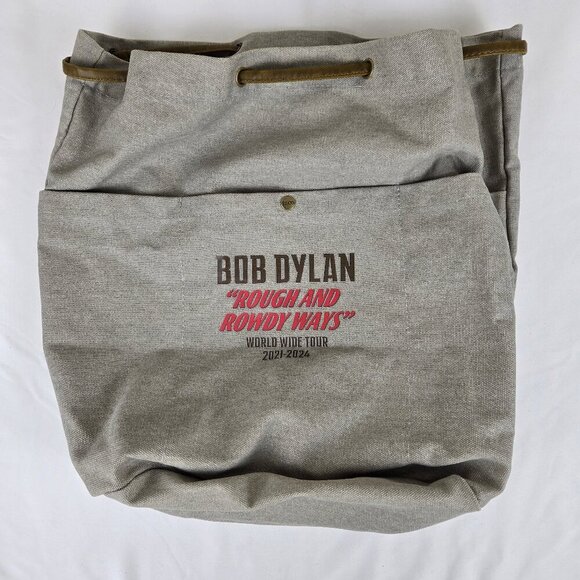 Field & Co Leeds Canvas Backpack "Bob Dylan Rough & Rowdy Ways World Tour 21-24" - Picture 1 of 11